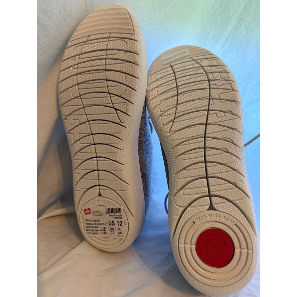 FitFlop F-Sporty Uberknit Sneakers Metallic Mink Weave Womens 12 - Picture 8 of 8